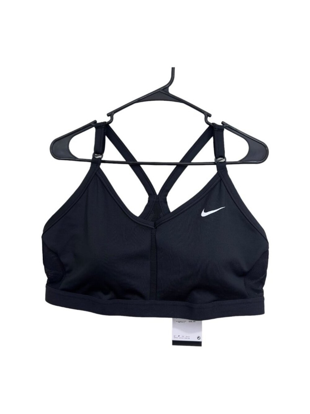 NIKE Dry Fit Women Plus Size 1X Black Racerback Sport Indy Bra DN4181 NEW W/TAGS